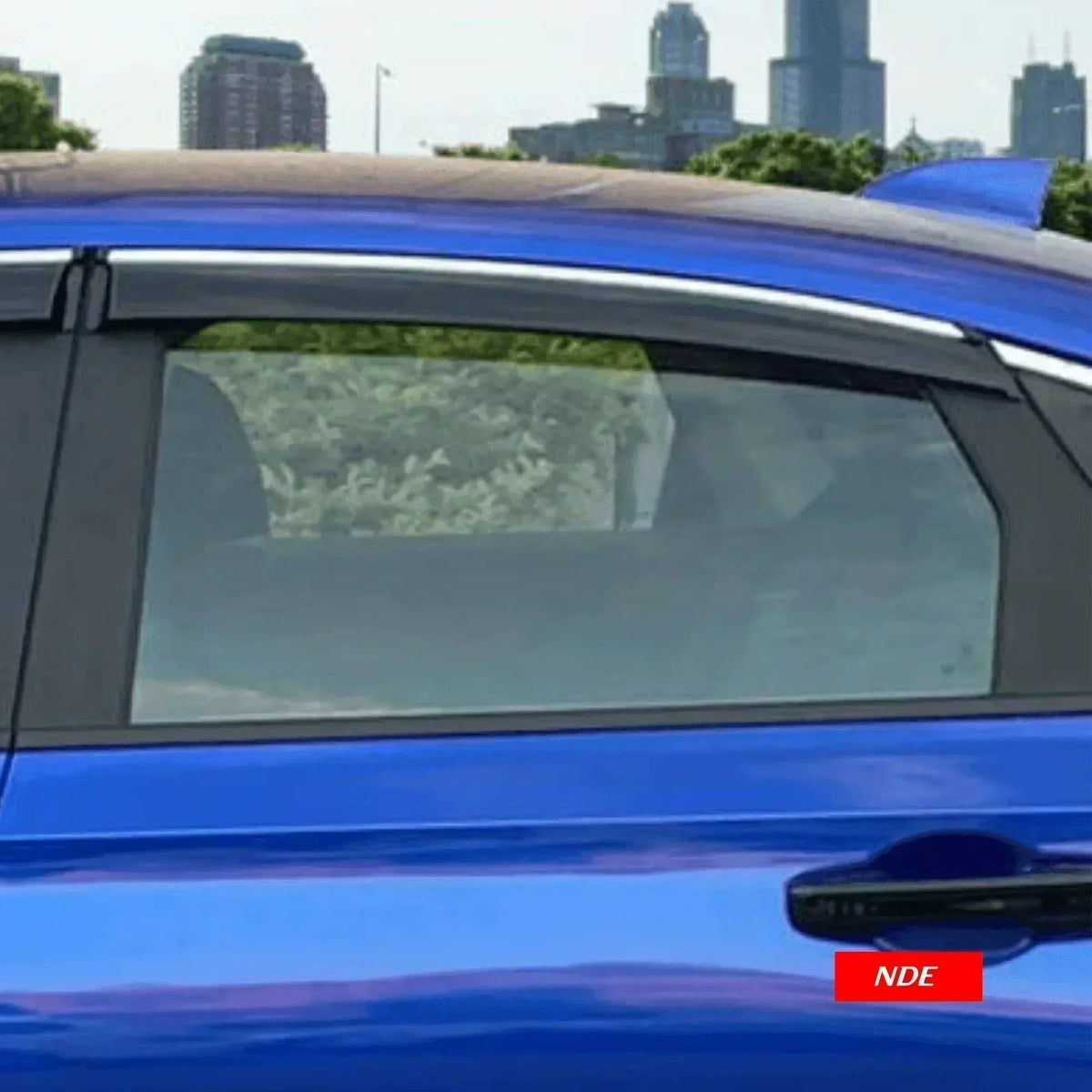 AIR PRESS BLACK TINTED DOOR WINDOW VISOR FOR SUZUKI EVERY (2005 - 2017) - ndestore.com