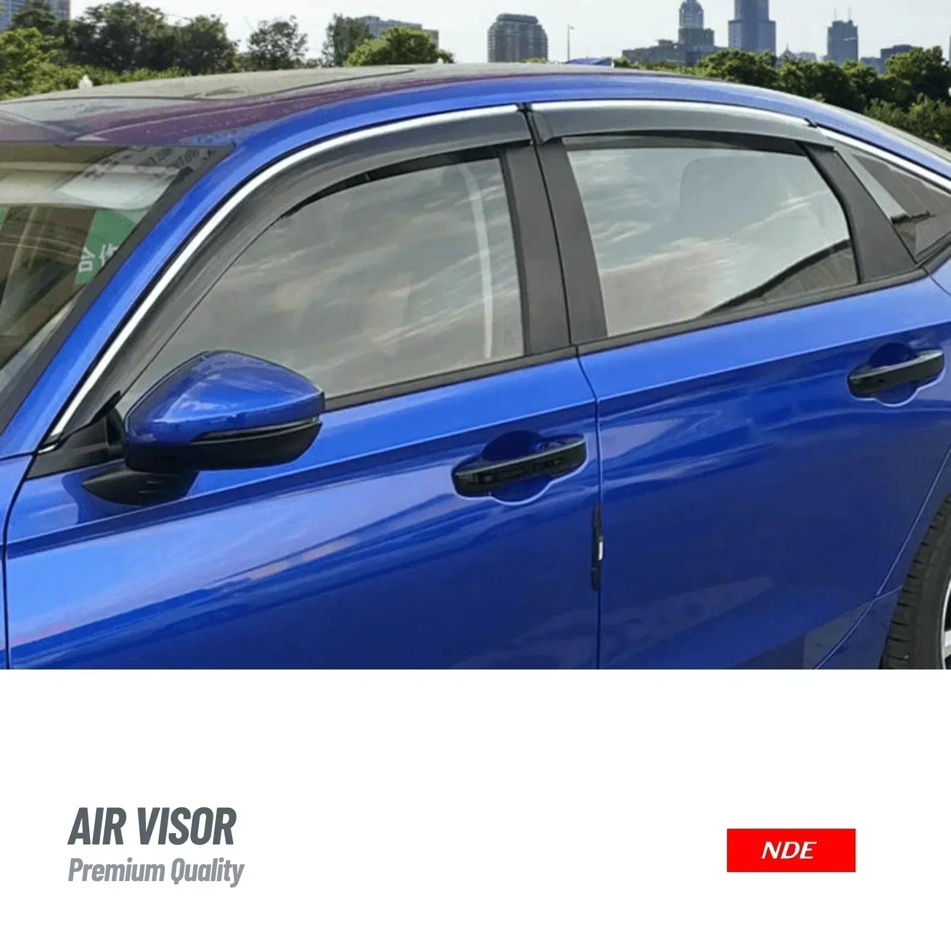 AIR PRESS BLACK TINTED DOOR WINDOW VISOR FOR SUZUKI CULTUS (2018-2025) - ndestore.com