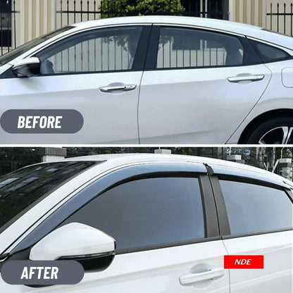 AIR PRESS BLACK TINTED DOOR WINDOW VISOR FOR TOYOTA HILUX REVO - ndestore.com
