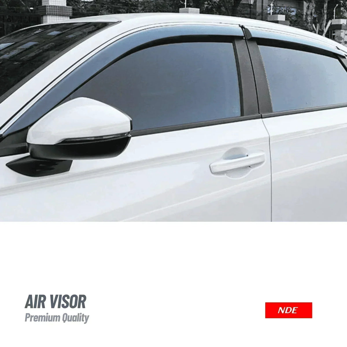 AIR PRESS BLACK TINTED DOOR WINDOW VISOR FOR SUZUKI EVERY (2005 - 2017) - ndestore.com