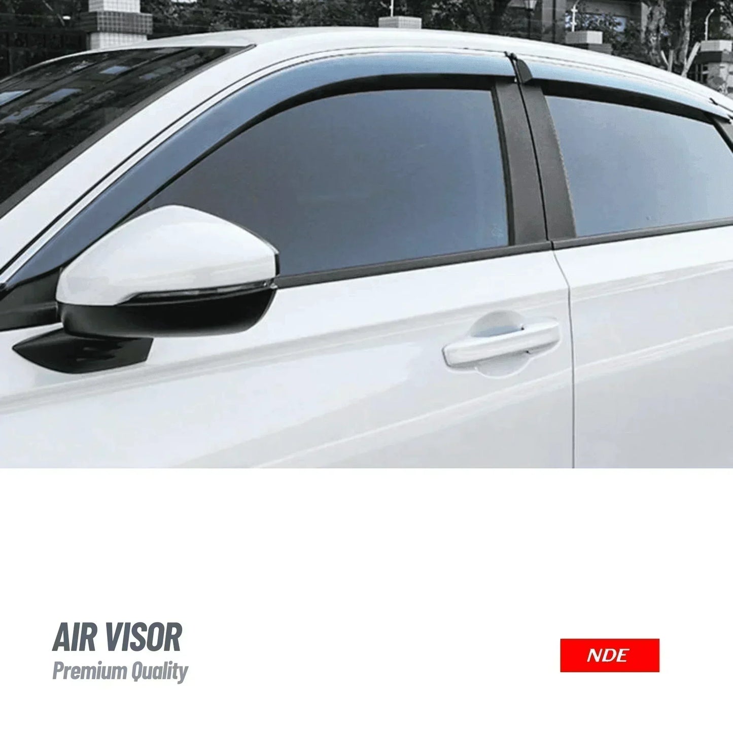AIR PRESS BLACK TINTED DOOR WINDOW VISOR FOR HONDA VEZEL - TXR - ndestore.com