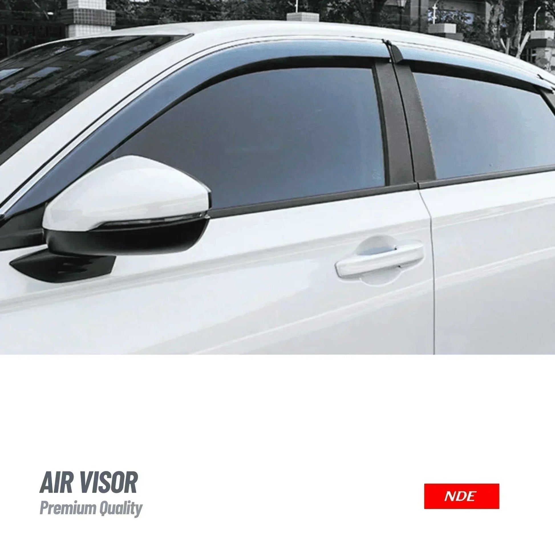 AIR PRESS BLACK TINTED DOOR WINDOW VISOR FOR HONDA VEZEL - TXR - ndestore.com