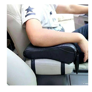 CAR ARMREST CUSHION BLACK WITH RED STITCH - ndestore.com