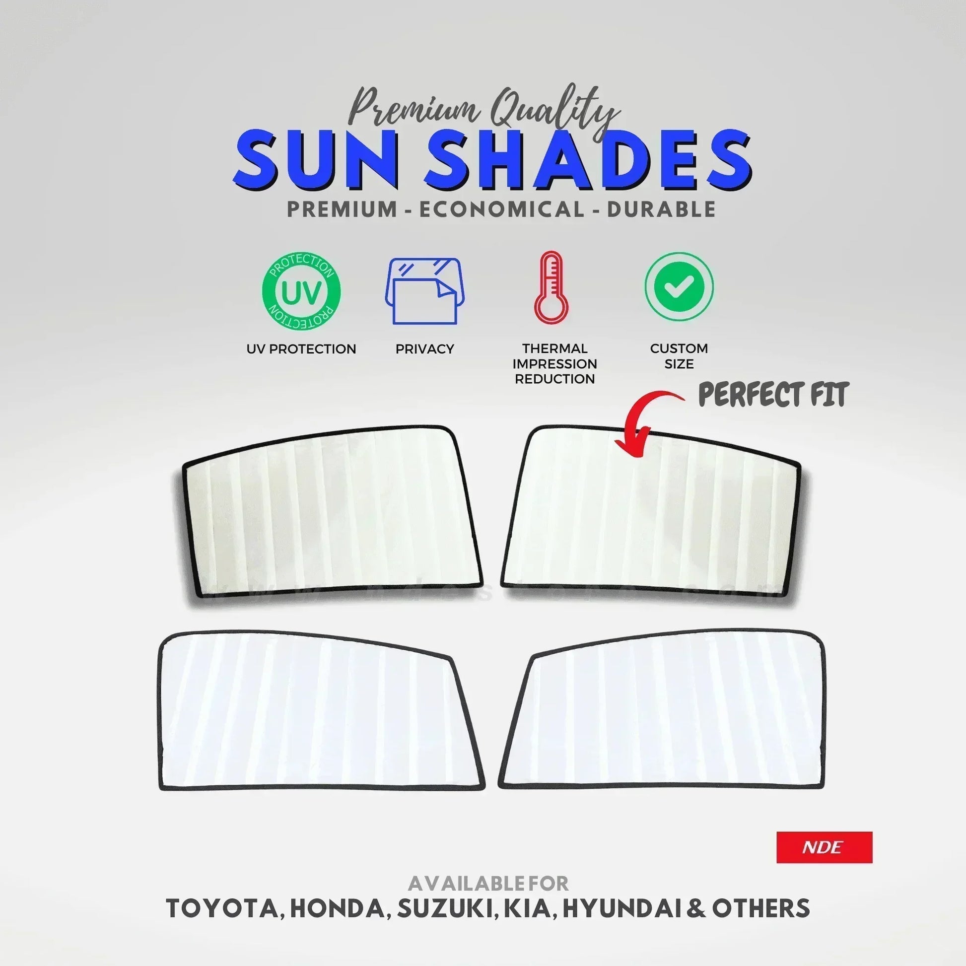 SUN SHADE WHITE WRINKLE FOR SUZUKI ALTO VXR - ndestore.com