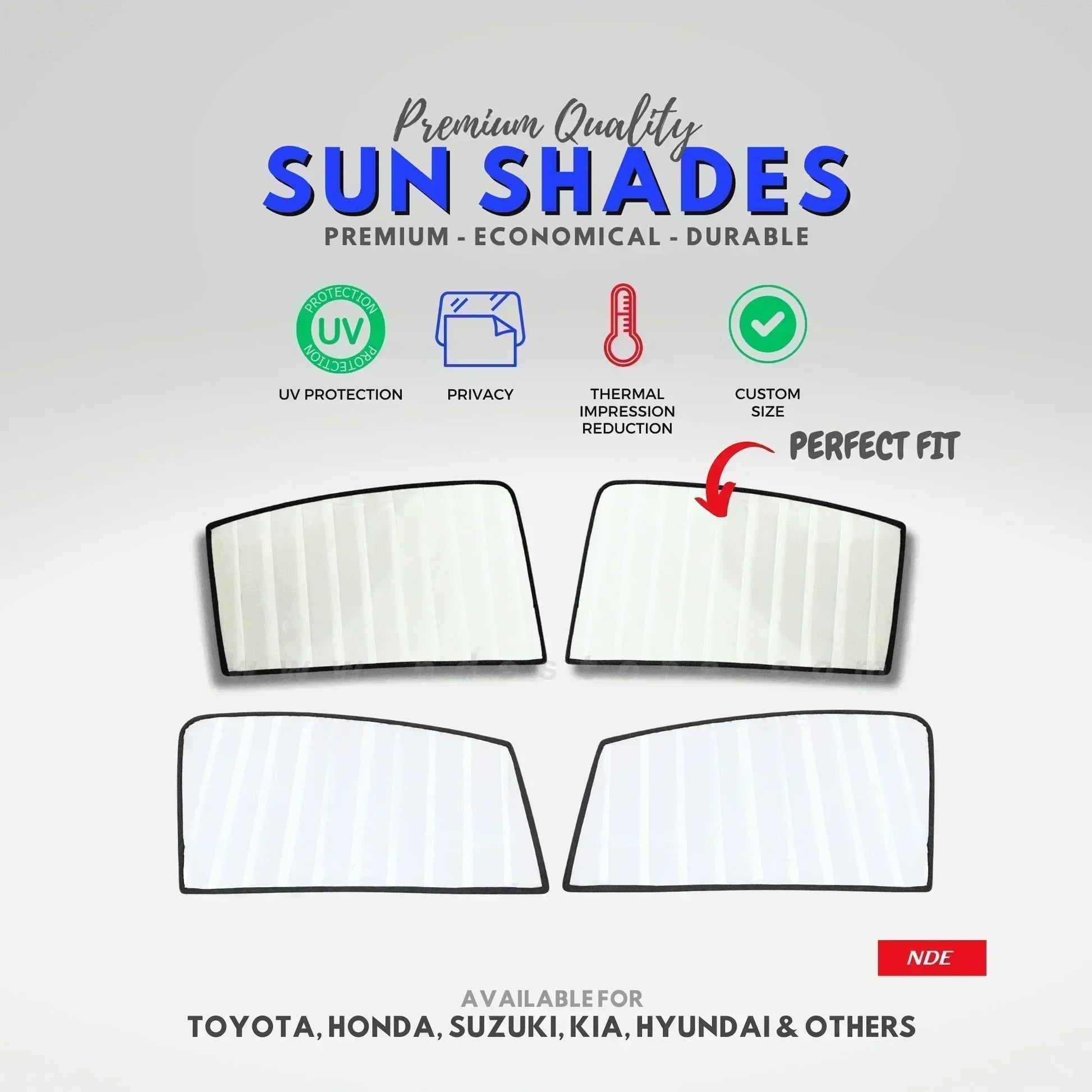 SUN SHADE WHITE WRINKLE FOR DAIHATSU CHARADE - ndestore.com