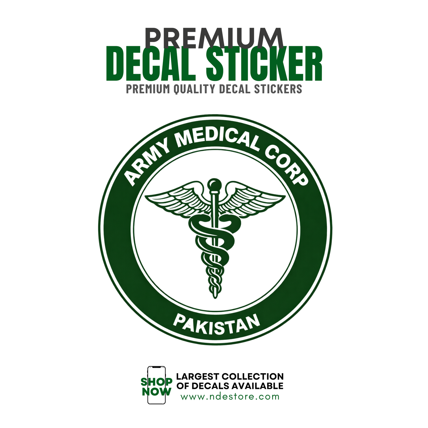 STICKER DECAL ARMY MEDICAL CORP