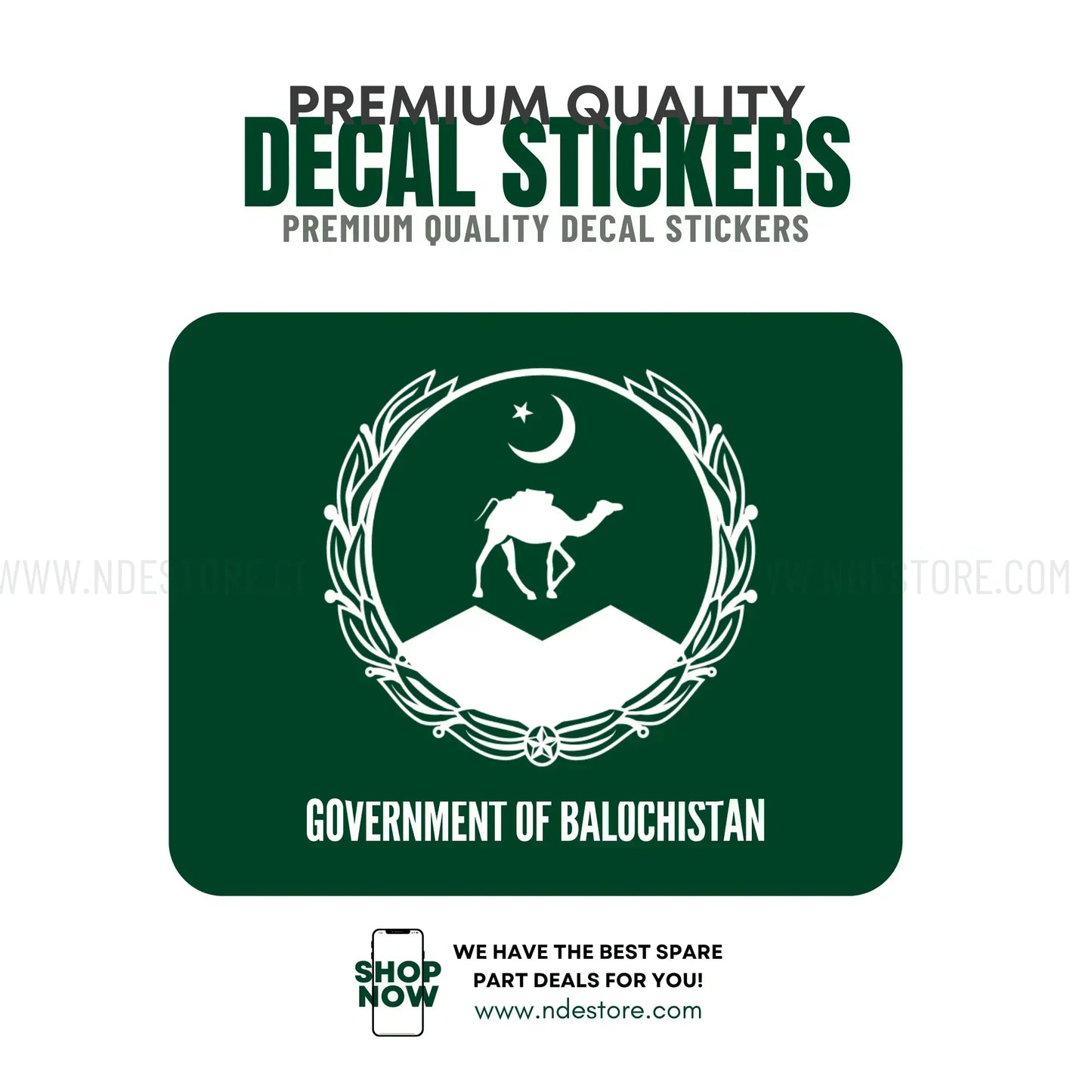 STICKER GOVERNEMNT OF BALOCHISTAN EMBLEM - ndestore.com