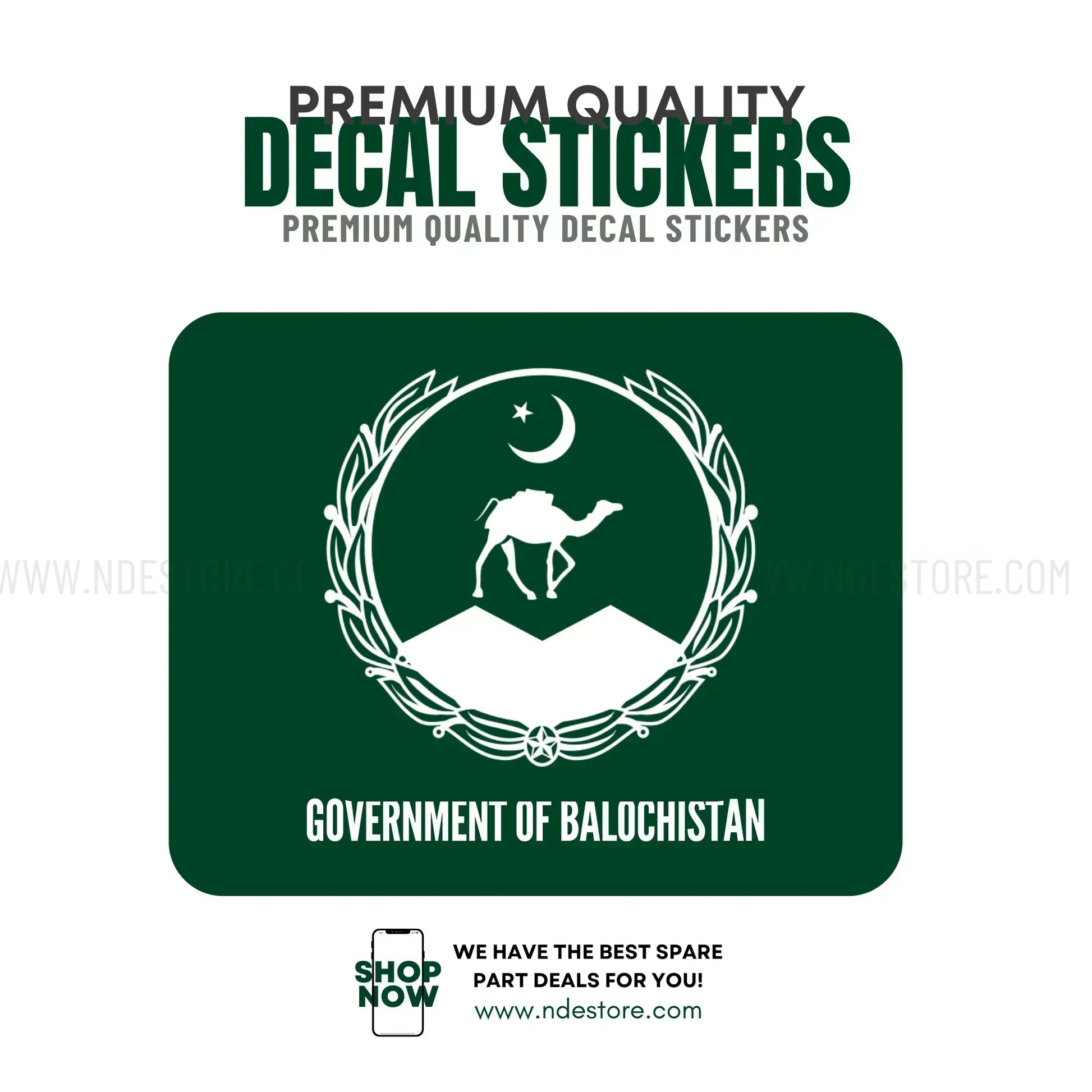 STICKER GOVERNEMNT OF BALOCHISTAN EMBLEM - ndestore.com