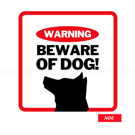 STICKER WARNING BEWARE OF DOG - ndestore.com