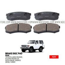 BRAKE DISC PAD SET REAR GENUINE FOR TOYOTA LAND CRUISER (KZJ71) - ndestore.com