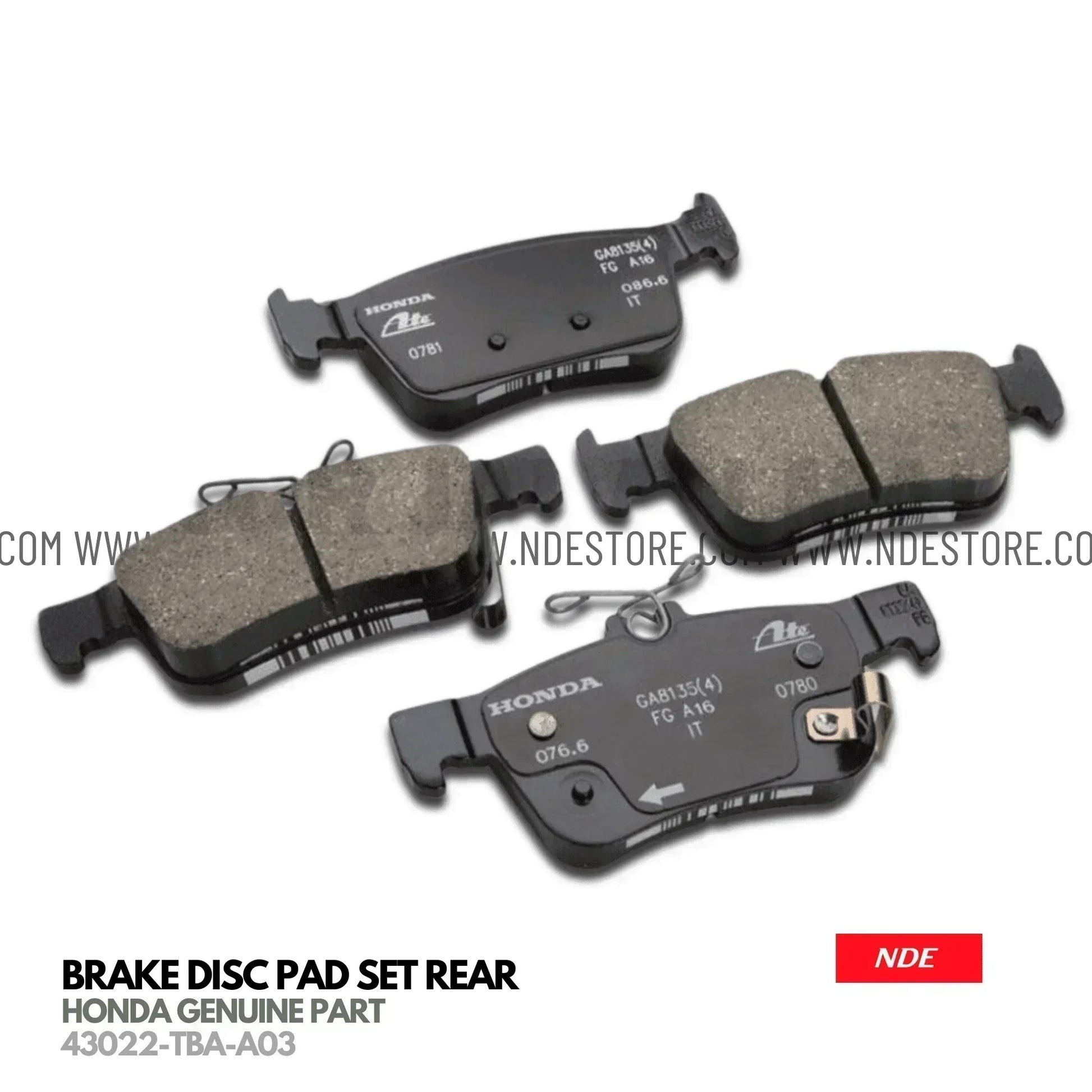 BRAKE, DISC PAD REAR FOR HONDA CIVIC (2016-2021) - ndestore.com