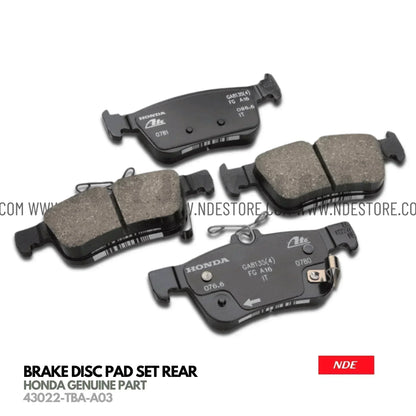 BRAKE, DISC PAD REAR FOR HONDA CIVIC (2016-2021) - ndestore.com