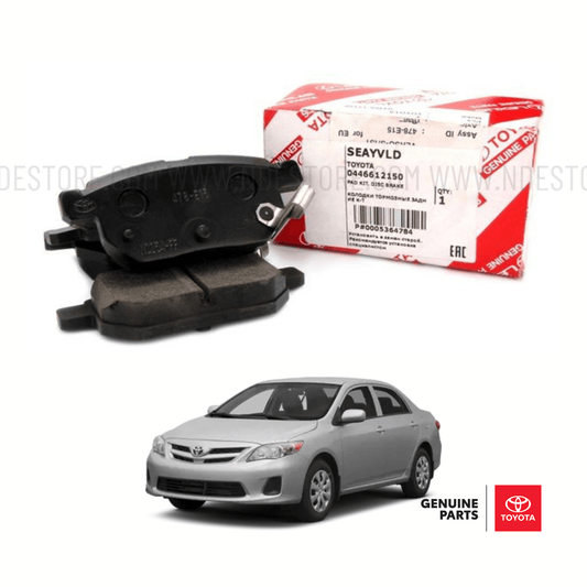 BRAKE DISC PAD SET REAR GENUINE FOR TOYOTA COROLLA (2008-2014) - ndestore.com