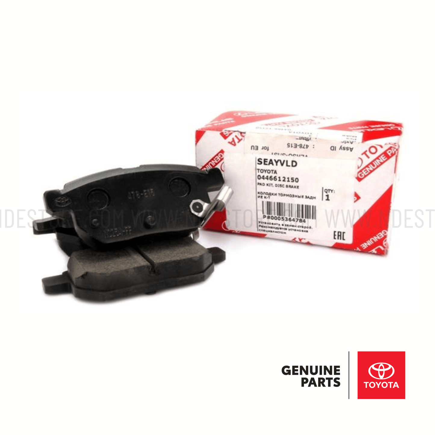 BRAKE DISC PAD SET REAR GENUINE FOR TOYOTA COROLLA (2008-2014) - ndestore.com