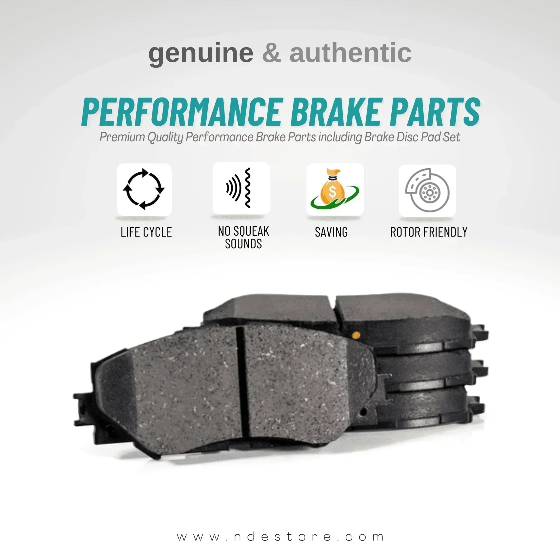 BRAKE DISC PAD FRONT GENUINE FOR HONDA CIVIC (2006-2012) - ndestore.com