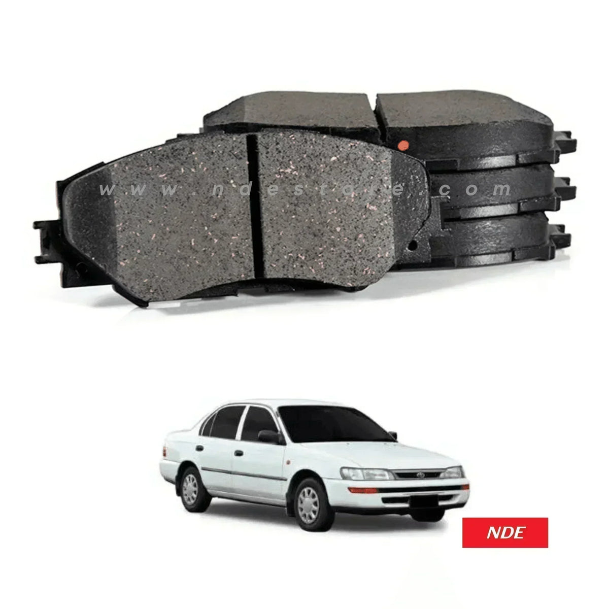 BRAKE DISC PAD SET FRONT GENUINE FOR TOYOTA COROLLA (1994-2002) - ndestore.com