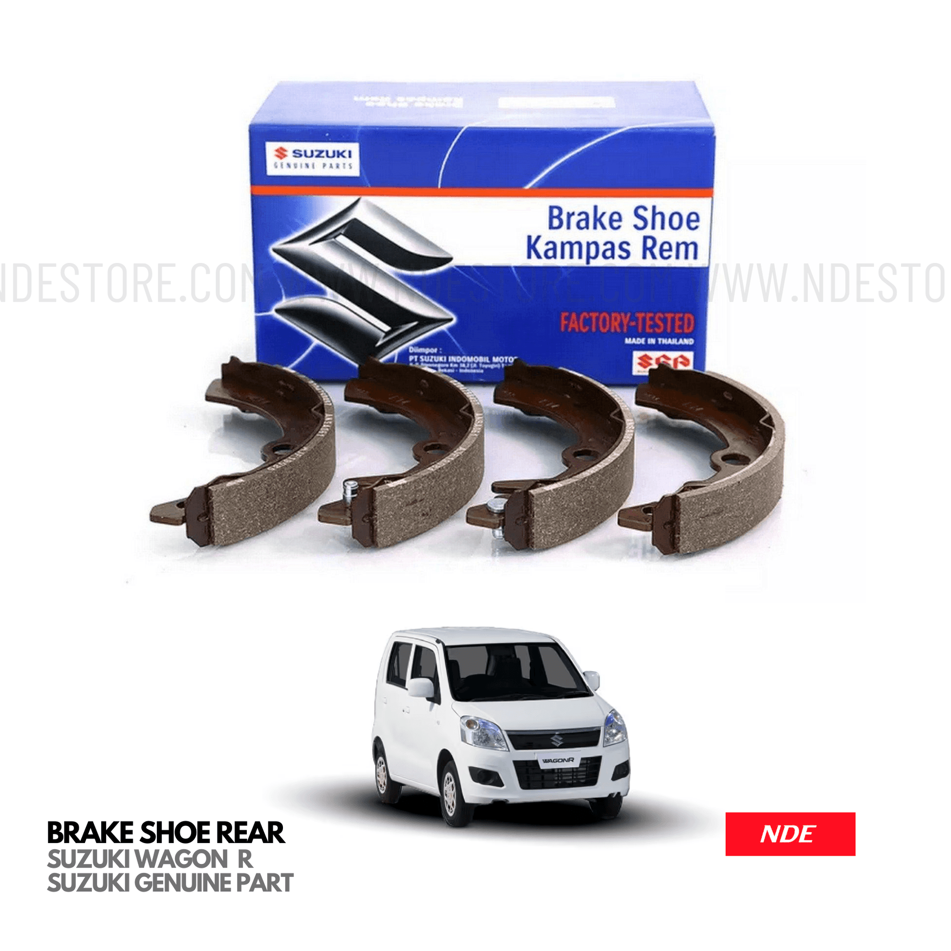 BRAKE SHOE KIT REAR GENUINE FOR SUZUKI WAGON R - ndestore.com