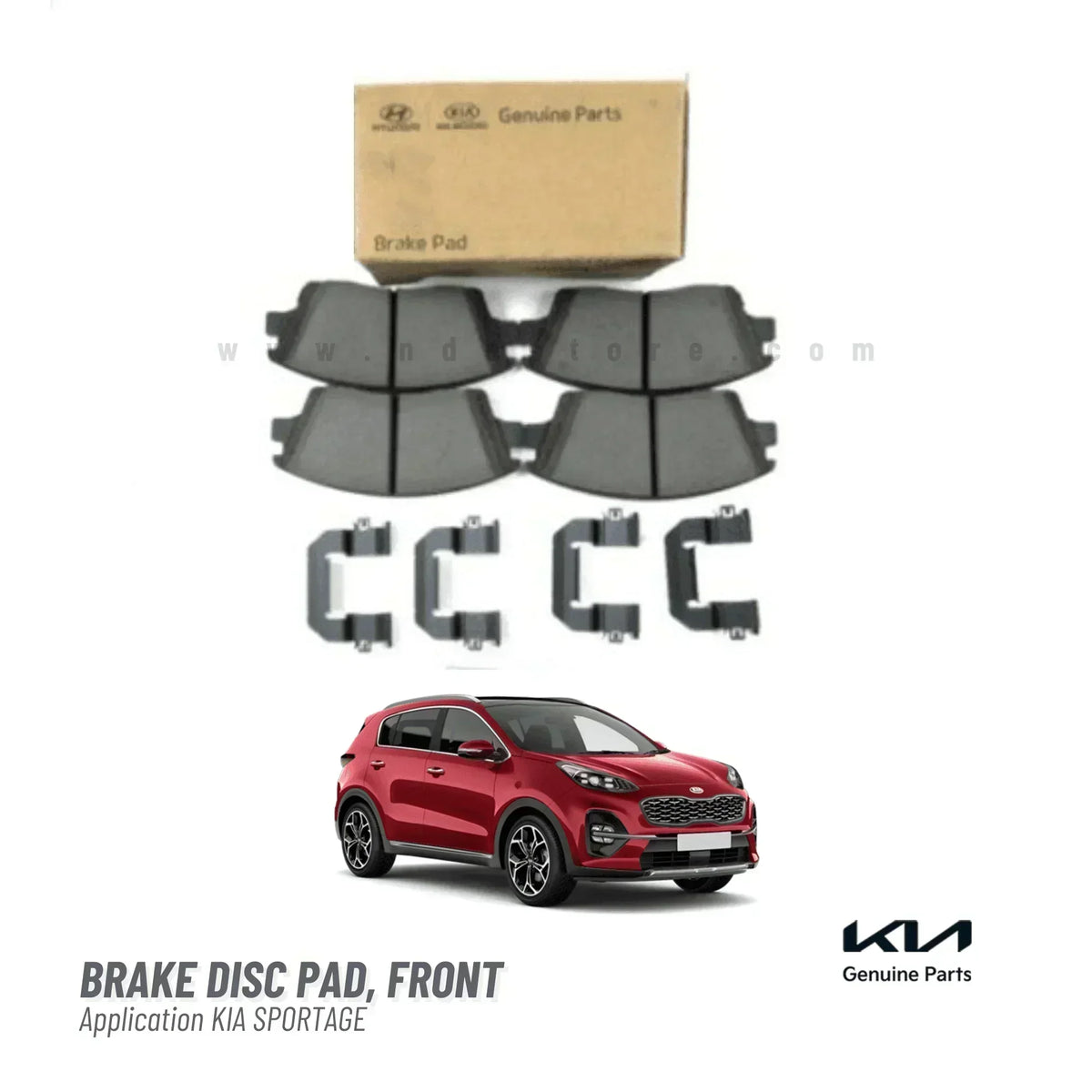Front & Rear Brake Pad Set For Kia Sportage MK3 (2010-2015) – 1.6, 1.7, 2.0 Models
