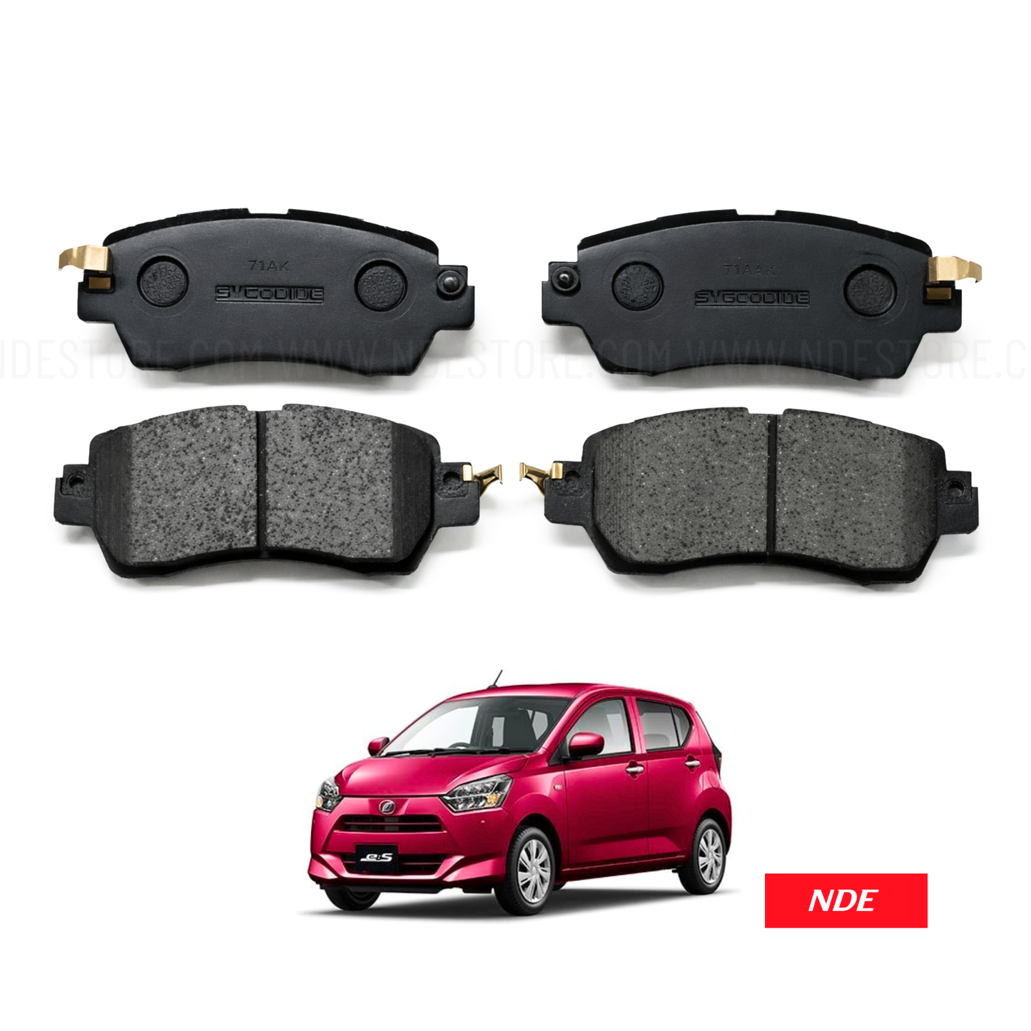 BRAKE DISC PAD SET FRONT FOR DAIHATSU MIRA e:S (LA350S)