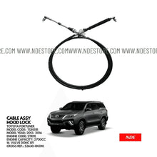 CABLE ASSY HOOD LOCK OPENER CONTROL FOR TOYOTA FORTUNER (2013-2016) - ndestore.com