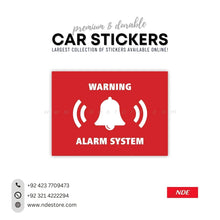 STICKER CAR ALARM SYSTEM STICKERS (SKU O6777) - ndestore.com