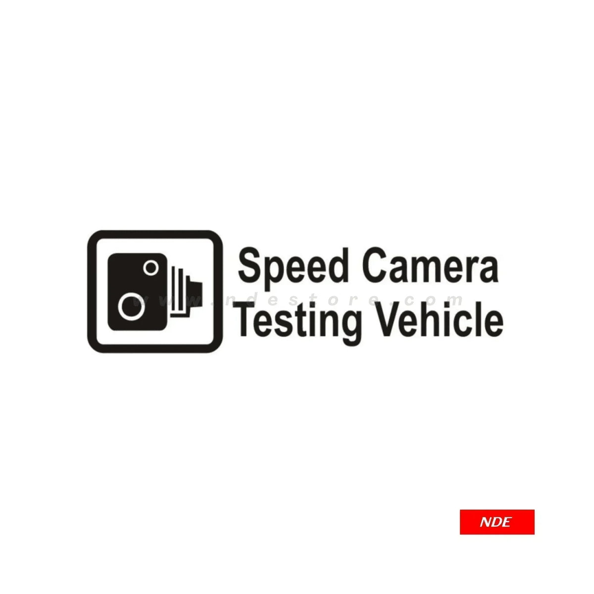 STICKER DECAL SPEED CAMERA TESTING VEHICLE – ndestore.com