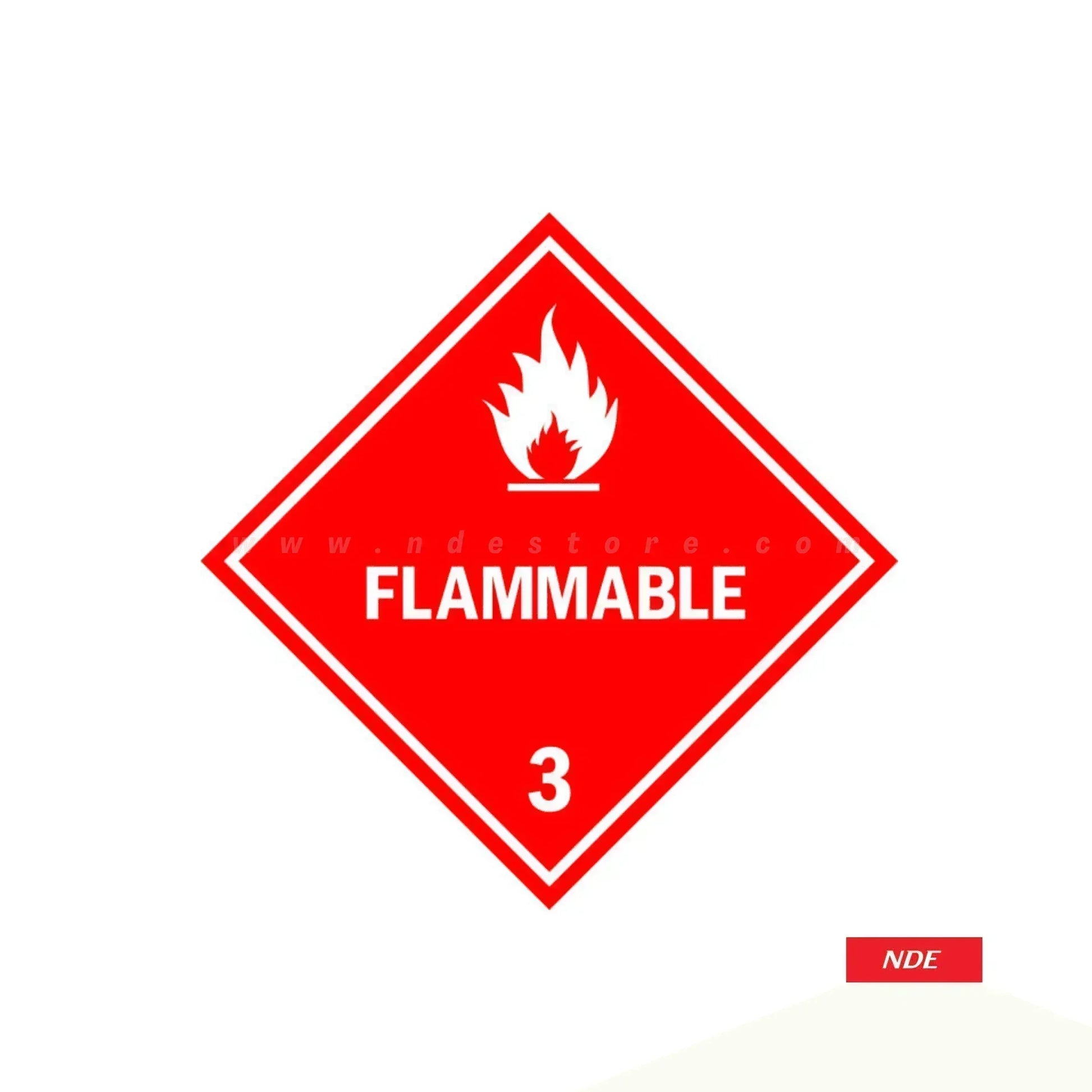 STICKER FLAMMABLE SIGN 3 - ndestore.com