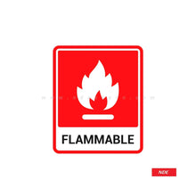 STICKER FLAMABLE SIGN - ndestore.com