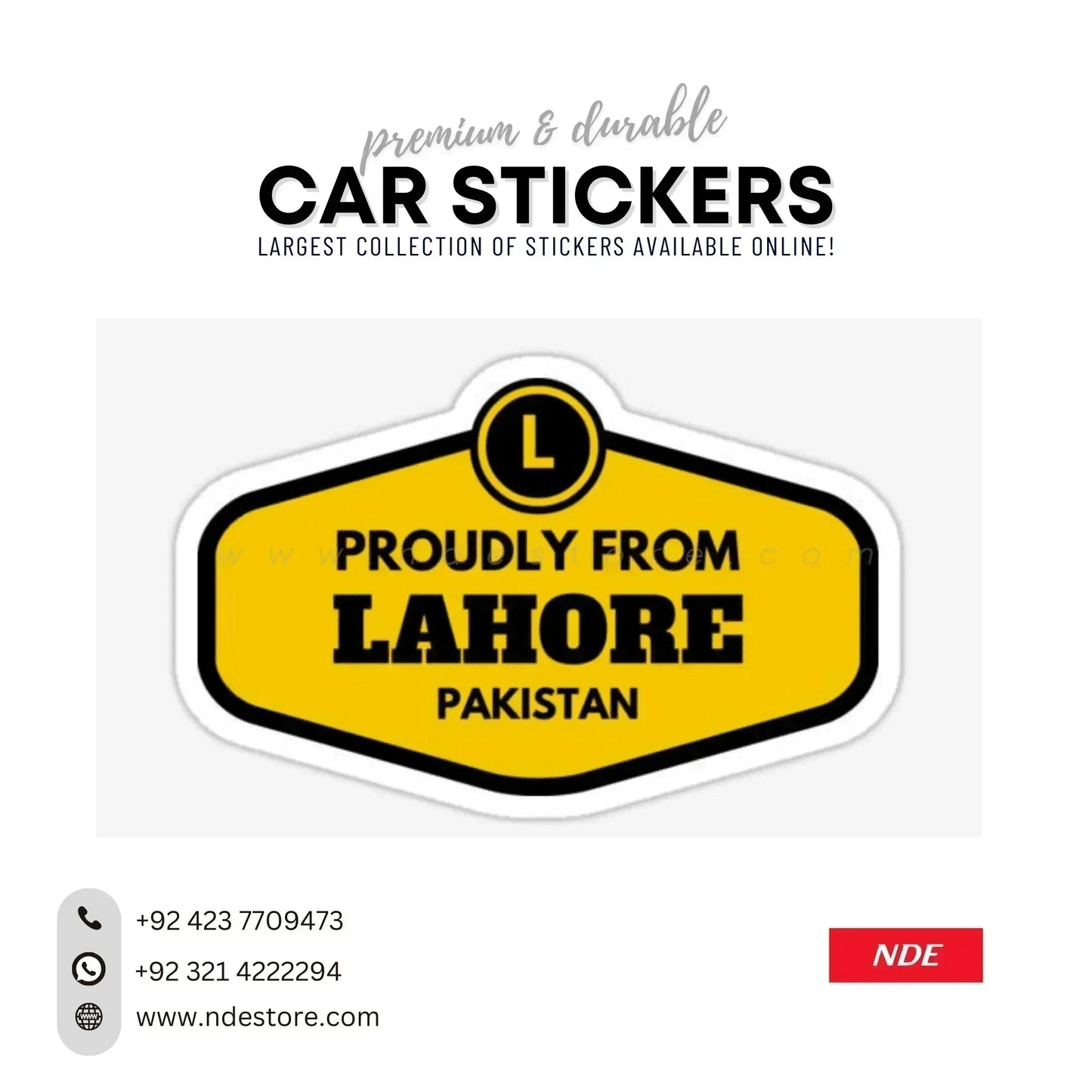 STICKER LAHORE PROUDLY LAHORE PAKISTAN (SKU: LH44836) - ndestore.com
