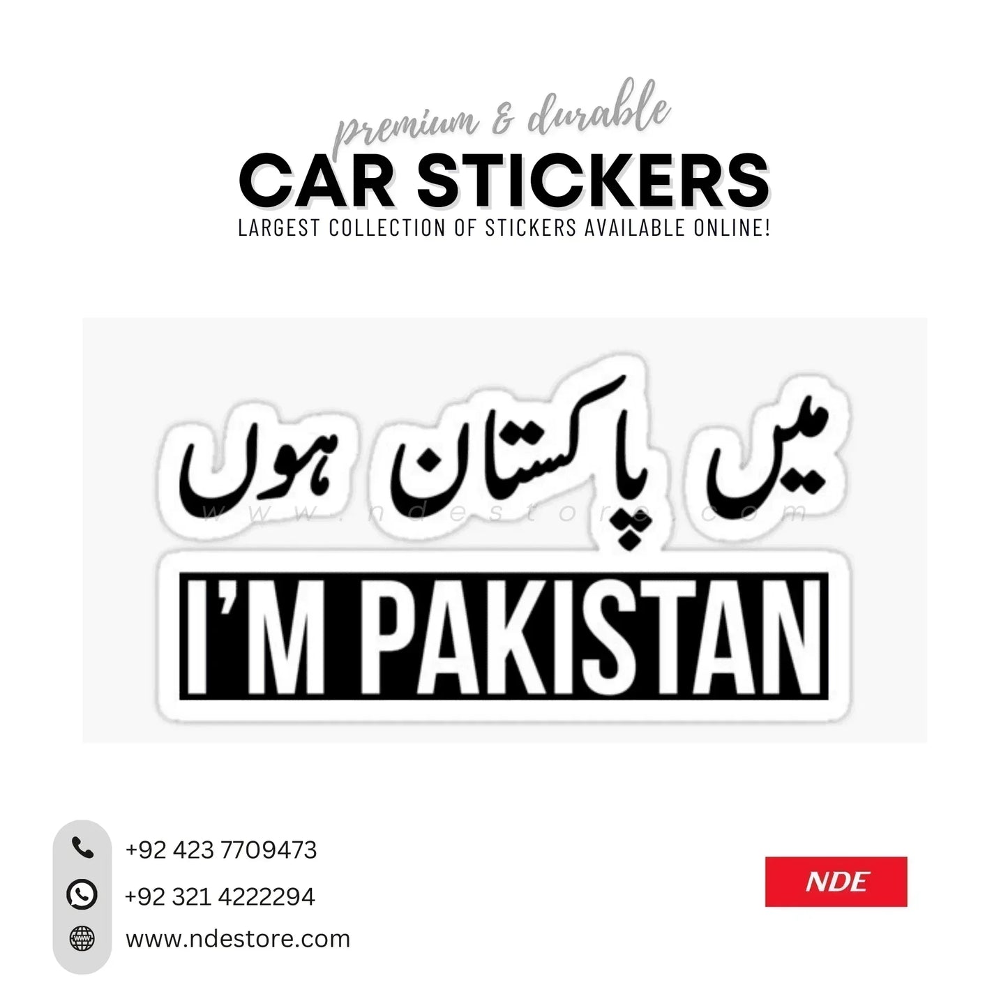 STICKER PAKISTAN I'M PAKISTAN (SKU: P44839) - ndestore.com