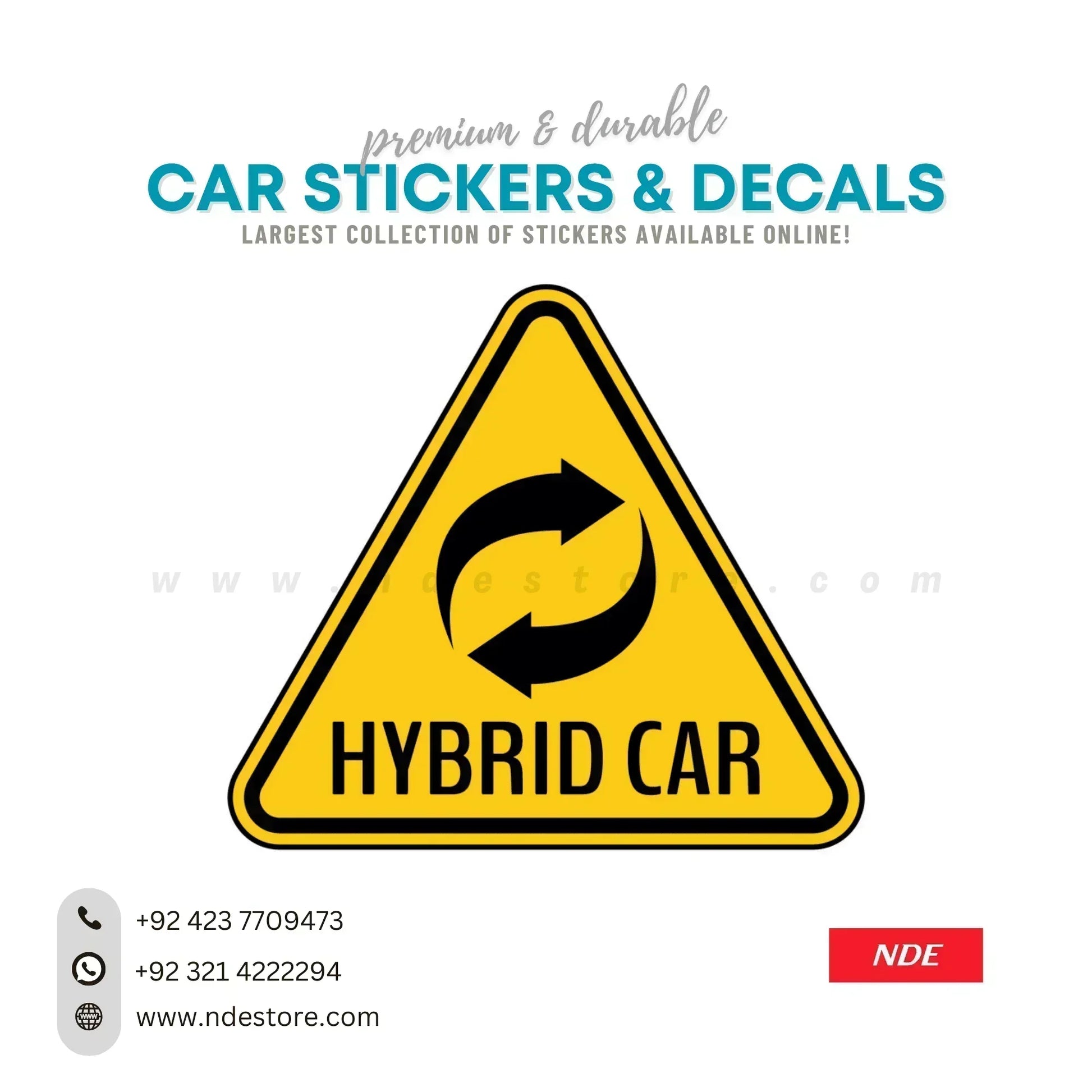 STICKER HYBRID CAR - ndestore.com