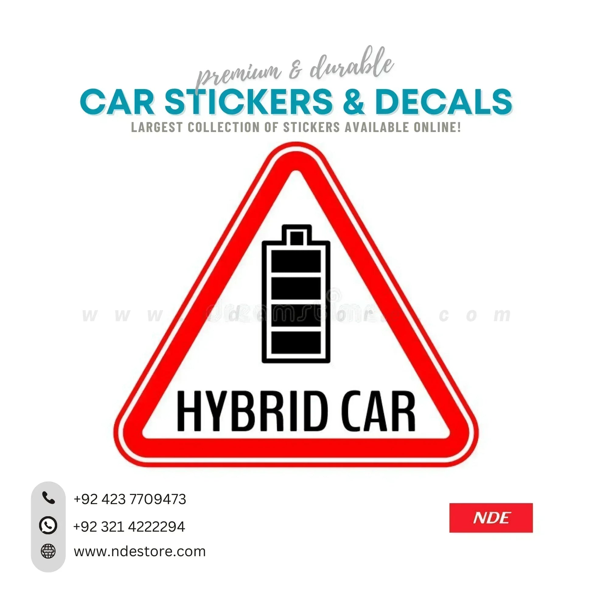STICKER HYBRID CAR - ndestore.com