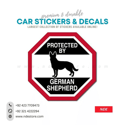 STICKER PROTECTED BY GERMAN SHEPHERD - ndestore.com