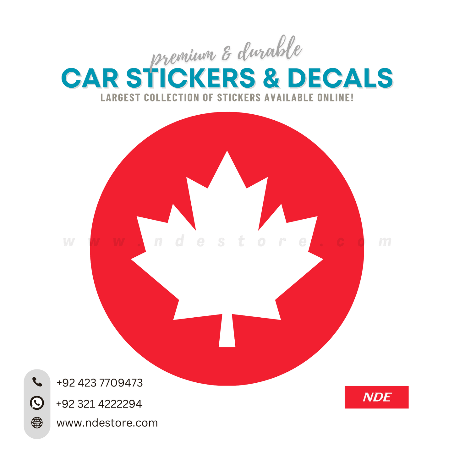 STICKER CANADA MAPLE LEAF - ndestore.com