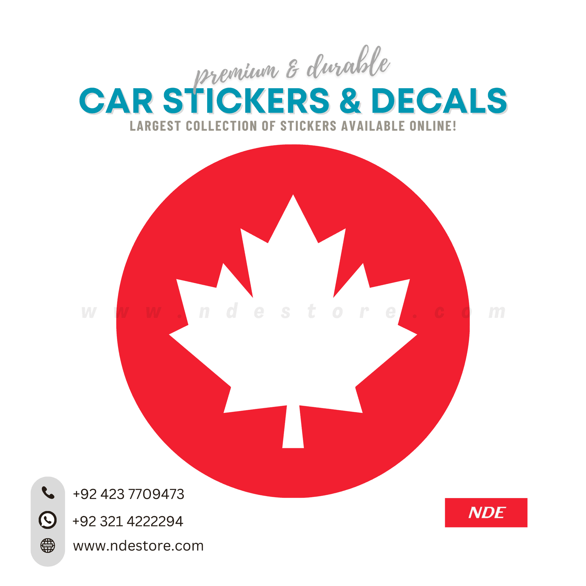 STICKER CANADA MAPLE LEAF - ndestore.com