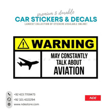 STICKER WARNING AVIATION - ndestore.com