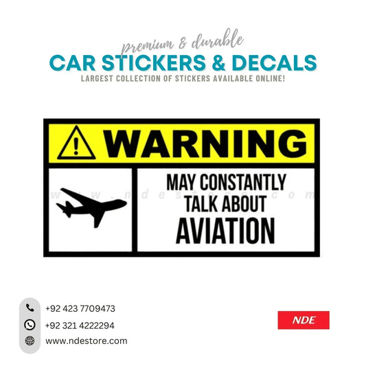 STICKER WARNING AVIATION - ndestore.com