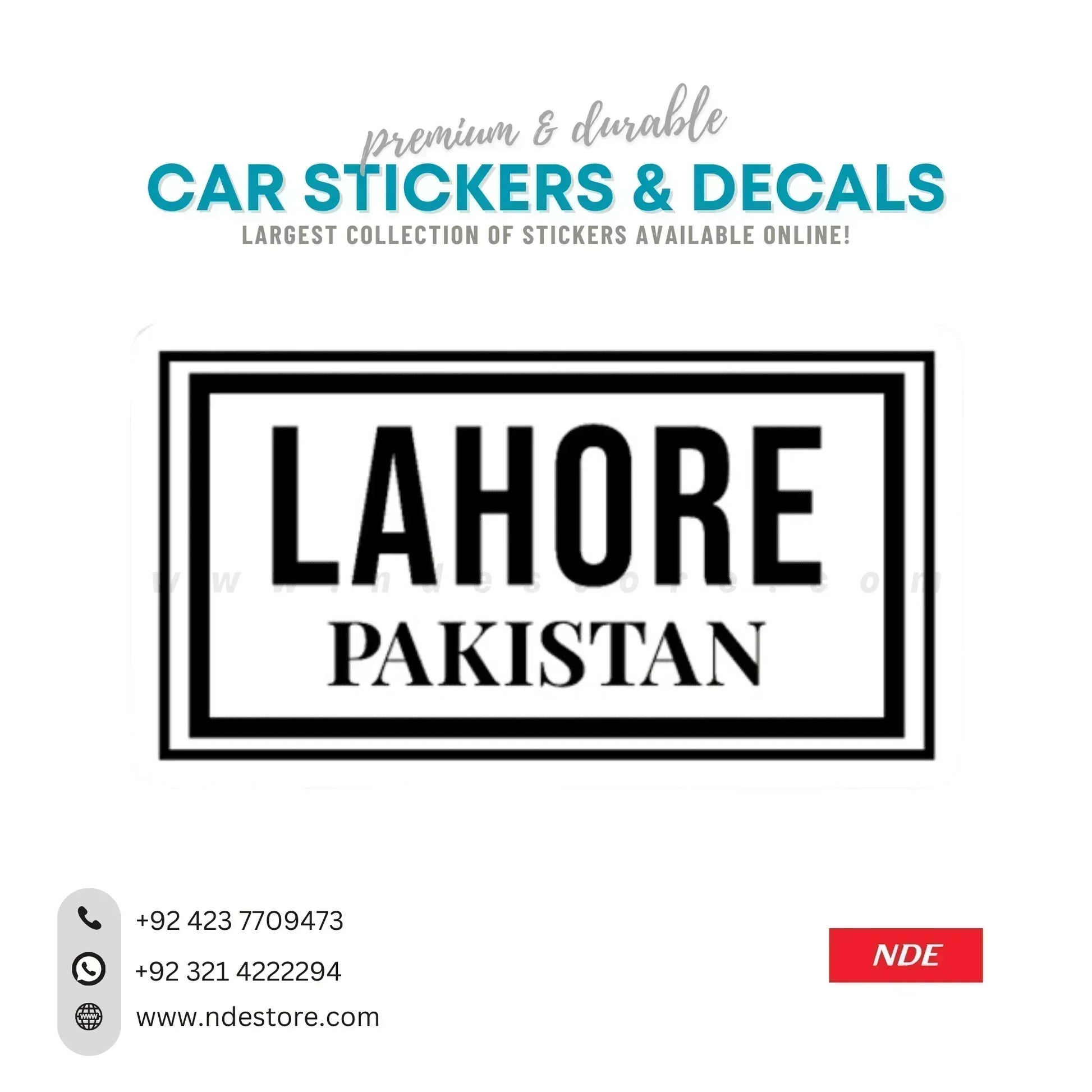 STICKER LAHORE PAKISTAN - ndestore.com