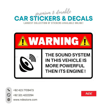 STICKER WARNING SOUND STICKER - ndestore.com