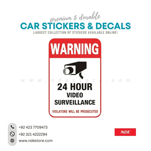 STICKER WARNING CCTV STICKER - ndestore.com