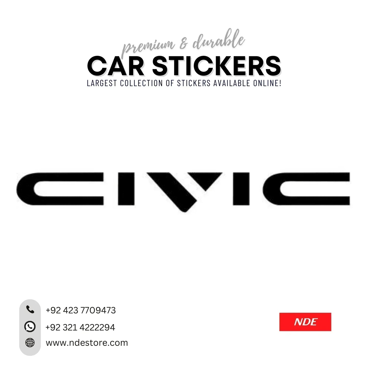 STICKER CIVIC LOGO NEW - ndestore.com