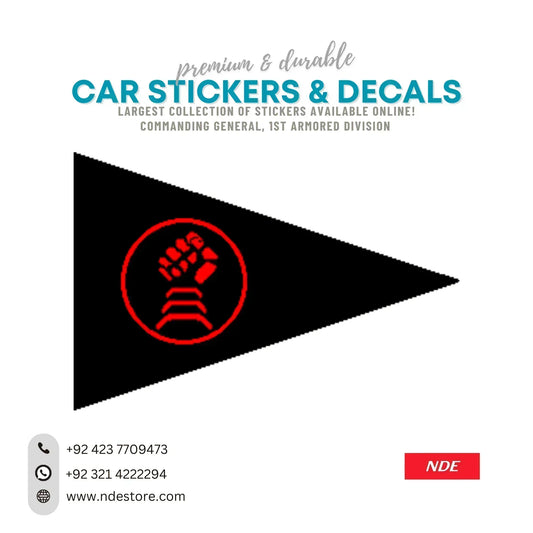 STICKER PAKISTAN ARMY COMMANDING GENERAL OF 1ST ARMORED DIVISION - ndestore.com