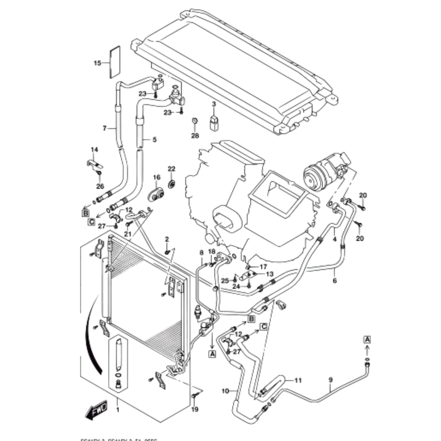 CONDENSER ASSY FOR SUZUKI APV