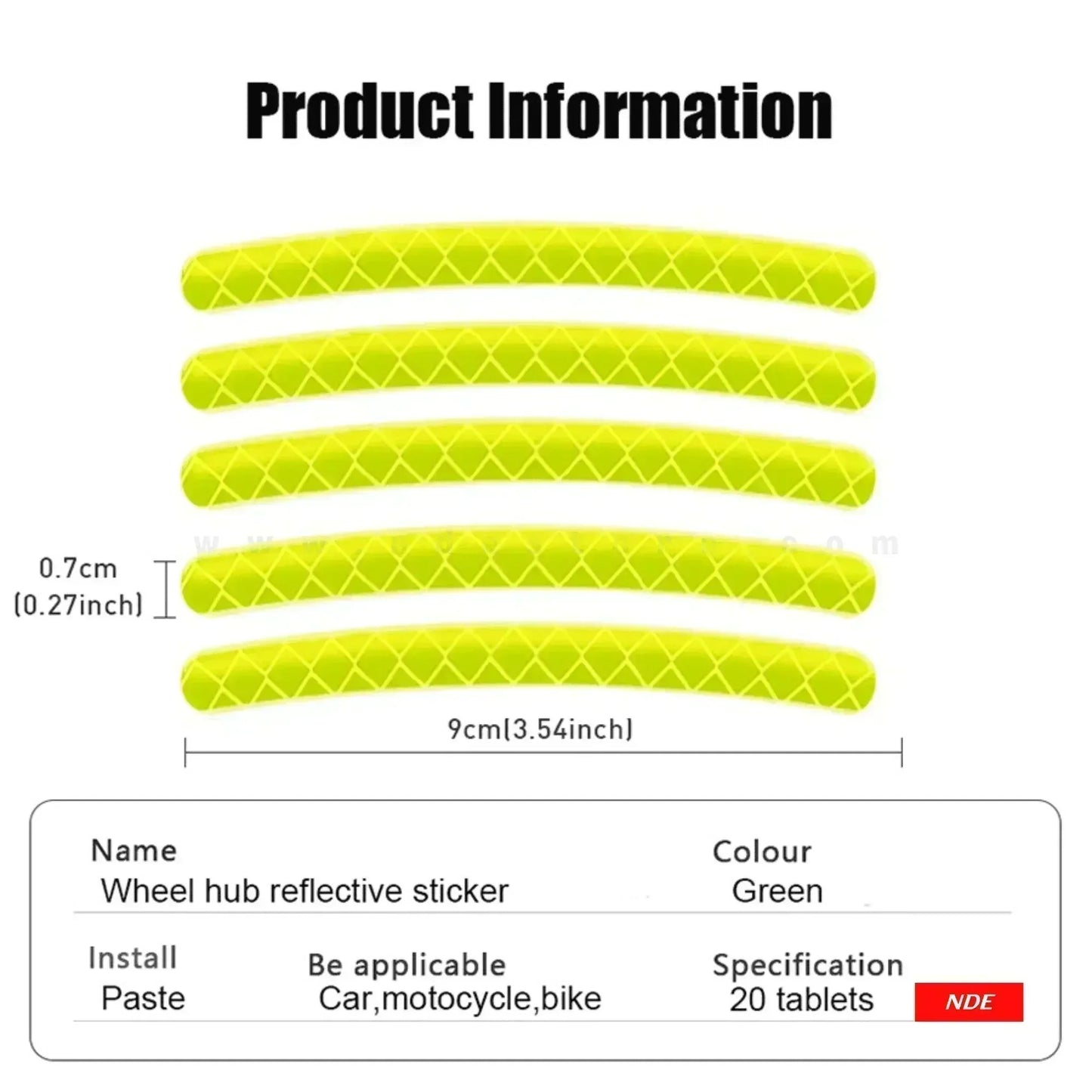 STICKER, RIM AND WHEEL REFLECTIVE STICKER LUMINOUS - ndestore.com