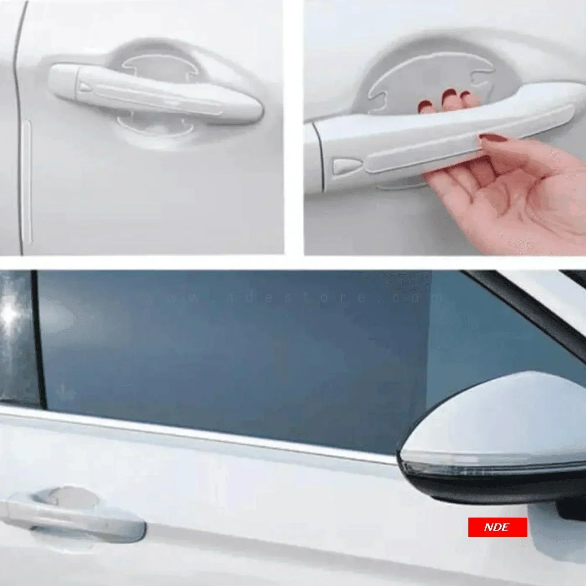 DOOR HANDLE GUARD TRANSPARENT PROTECTOR FOR HONDA - ndestore.com
