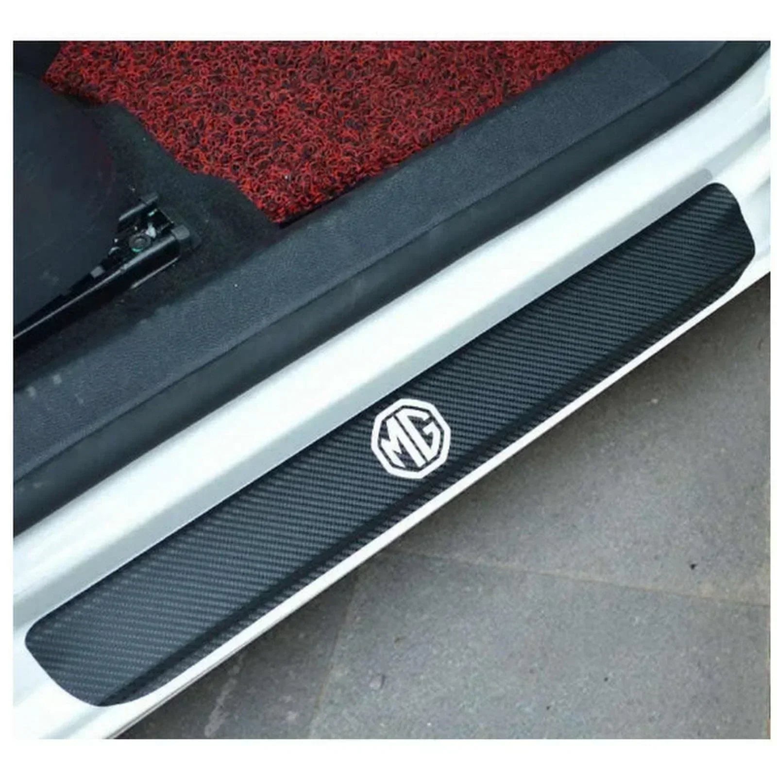 DOOR SILL AREA PROTECTION CARBON FIBER STICKER FOR MG - ndestore.com