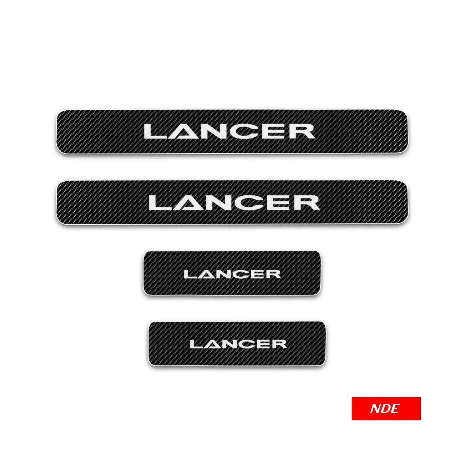 DOOR SILL AREA PROTECTION CARBON FIBER STICKER FOR MITSUBISHI LANCER - ndestore.com