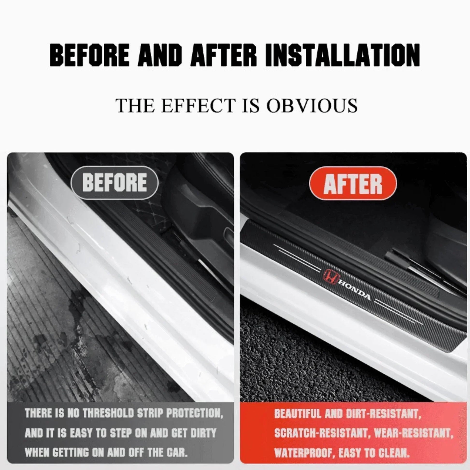 DOOR SILL AREA PROTECTION CARBON FIBER STICKER FOR MITSUBISHI LANCER - ndestore.com