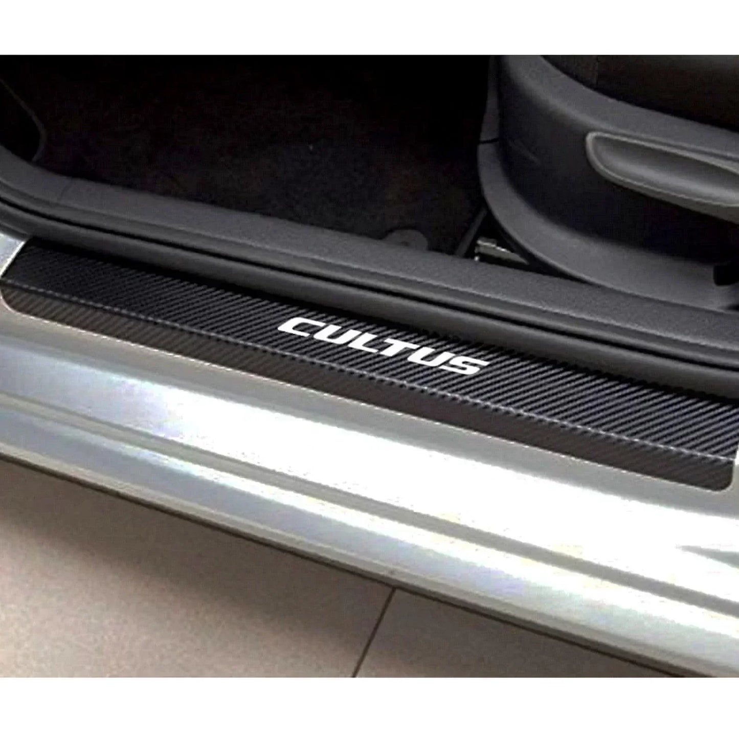 DOOR SILL AREA PROTECTION CARBON FIBER STICKER FOR SUZUKI CULTUS - ndestore.com