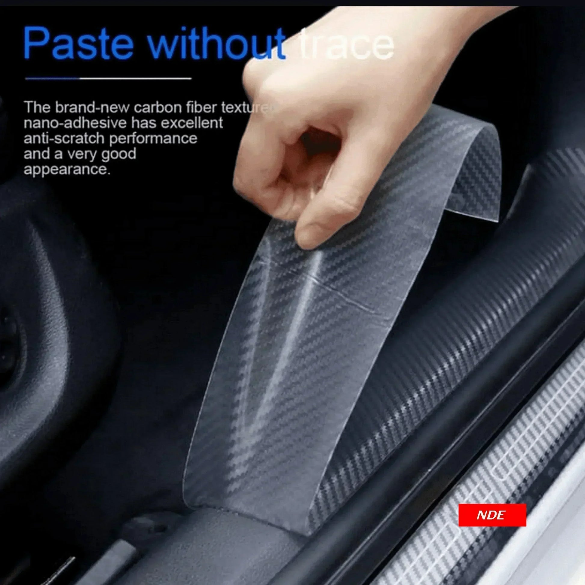 DOOR SILL AREA PROTECTION CARBON FIBER STICKER FOR HONDA CITY - ndestore.com